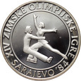 42. Jugosławia, 100 dinarów 1984, Łyżwiarstwo figurowe