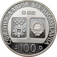 42. Jugosławia, 100 dinarów 1984, Łyżwiarstwo figurowe