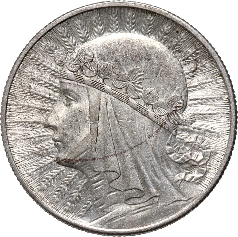 224. Polska, II RP, 5 złotych 1932, Głowa Kobiety, bez znaku Mennicy