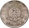 46. II RP, 10 złotych 1938, Józef Piłsudski, rzadszy rocznik