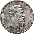 34. Niemcy, Prusy, Fryderyk III, 5 marek 1888 A, rzadszy typ monety