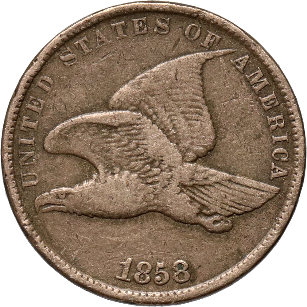 248. USA, 1 cent 1858, małe litery, Flying Eagle