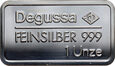 Niemcy, sztabka srebra, Degussa, Festhalle Frankfurt