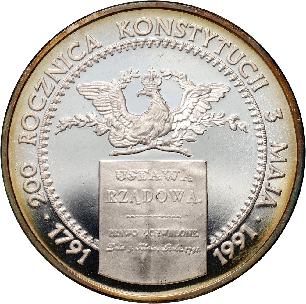 84. Polska, III RP, 200000 złotych 1991, 200 Rocznica Konstytucji