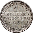 Niemcy, Prusy, Wilhelm I, 1 silbergroschen 1867 A