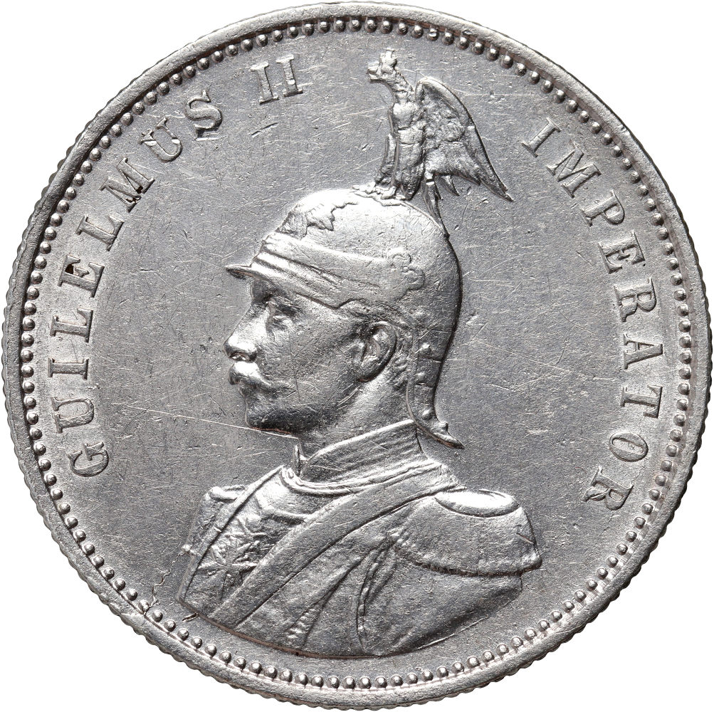 4. Niemiecka Afryka Wschodnia, Wilhelm II, 1 rupia 1911 J, Hamburg 