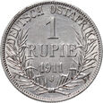 4. Niemiecka Afryka Wschodnia, Wilhelm II, 1 rupia 1911 J, Hamburg 