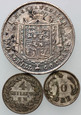 63. Dania, zestaw 3 monet z lat 1847-1905
