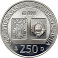 23. Jugosławia, 250 dinarów 1982, Olimpiada Sarajewo 1984