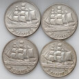 27. Polska, II RP, zestaw 4 x 2 złote 1936, Żaglowiec
