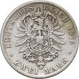 Niemcy, Badenia, Fryderyk I, 2 marki 1876 G