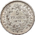 28. Francja, 5 franków 1875 A, Herkules