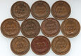 83. USA, zestaw 10 x cent 1895-1907, Indianin, Indian Head Cent