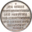 Niemcy, medal z 1914 roku, Posiedzenie Reichstagu 4 sierpnia 1914 