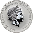 Tuvalu, Elżbieta II, dolar 2020, Venom, 1 Oz Ag999