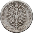 Niemcy, Wirtembergia, Karol I, 2 marki 1876 F