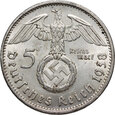 Niemcy, III Rzesza, 5 marek 1938 A, Paul von Hindenburg