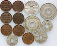 11. Egipt/Palestyna, zestaw 13 monet z lat 1917-1942
