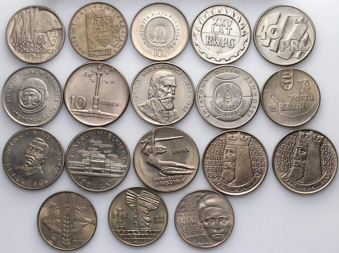 52. Polska, PRL, zestaw 18 monet