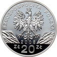 Polska, III RP, 20 złotych 2008, Sokół Wędrowny