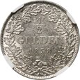 Niemcy, Wirtembergia, Wilhelm I, 1/2 guldena 1838, NGC AU53