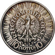 16. II RP, 10 złotych 1938, Józef Piłsudski, rzadki rocznik