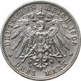 Niemcy, Bawaria, Otto, 3 marki 1908 D, #SB