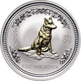 14. Australia, Elżbieta II, 1 dolar 2006, Rok Psa, 1 Oz Ag999