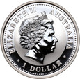 14. Australia, Elżbieta II, 1 dolar 2006, Rok Psa, 1 Oz Ag999