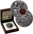 24. Kamerun, 2000 Franków CFA, Skarb Templariuszy, 2 Oz Ag999