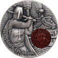 24. Kamerun, 2000 Franków CFA, Skarb Templariuszy, 2 Oz Ag999