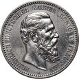 34. Niemcy, Prusy, Fryderyk III, 5 marek 1888 A, rzadki typ monety