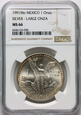 Meksyk, 1 onza 1991 Mo, Libertad, NGC MS66