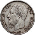 5. Belgia, Leopold II, 5 franków 1867