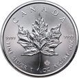 26. Kanada, Elżbieta II, 5 dolarów 2019, Liść Klonu, 1 Oz Ag999