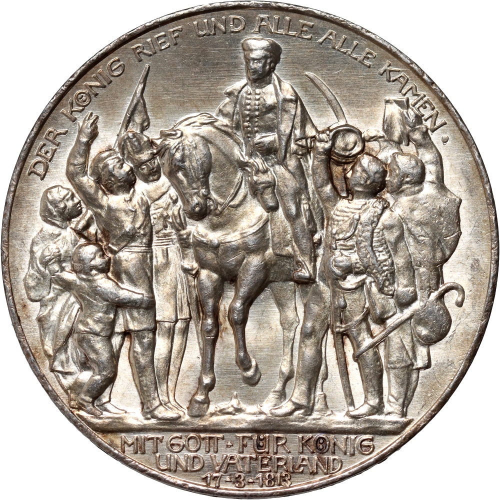 50. Niemcy, Prusy, Wilhelm II, 3 marki 1913