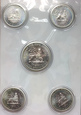 Etiopia, Haile Selassie I, zestaw 5 monet 1972