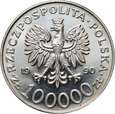 Polska, 100000 złotych 1990, Solidarność Typ A, 1 Oz Ag999