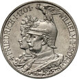 7. Niemcy, Prusy, Wilhelm II, 2 marki 1901, 200-lecie Prus