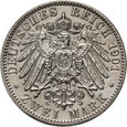 7. Niemcy, Prusy, Wilhelm II, 2 marki 1901, 200-lecie Prus