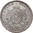 Francja, Napoleon III, 5 franków 1867  BB