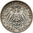 Niemcy, Prusy, Wilhelm II, 3 marki 1908 A