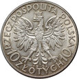 II RP, 10 złotych 1932, Głowa Kobiety, bez znaku Mennicy