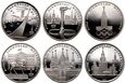 Rosja, ZSRR, zestaw 6 x rubel 1977-1980, Olimpiada w Moskwie, PROOF