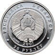19. Białoruś, 20 rubli 2007, Wilk, 1 Oz Ag999