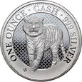 Święta Helena, Elżbieta II, funt 2019 EIC, Tygrys, 1 Oz Ag999