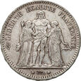 Francja, 5 franków 1874 A, Herkules