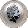 5. Australia, Elżbieta II, 1 dolar 2017 P, Rok Koguta, 1 Oz Ag999