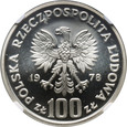 Polska, PRL, 100 złotych 1978, Janusz Korczak NGC PF69