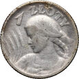 102. II RP, 1 złoty 1924, Żniwiarka, rzadki rocznik